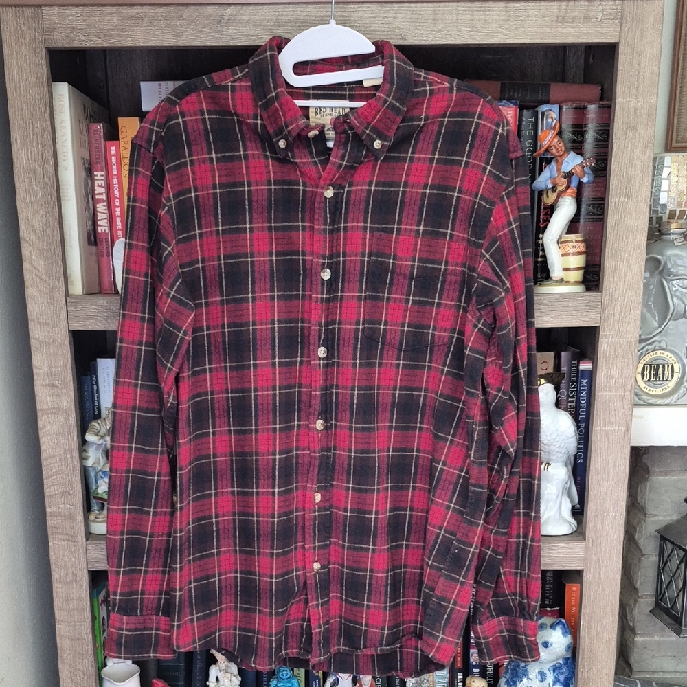 RedHead Red and Black Plaid Casual Shirt